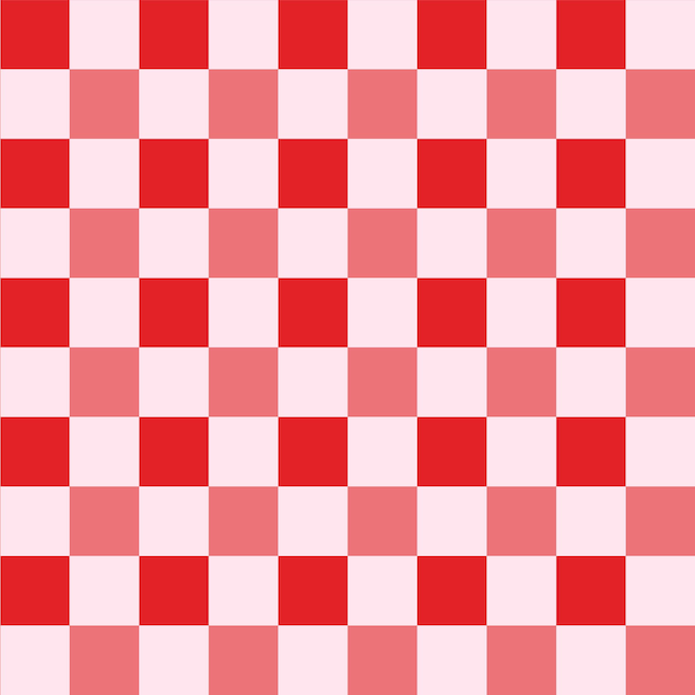Vector de patrón tablero de ajedrez rojo sin costuras