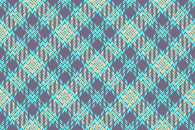 Vector de patrón de tartán de fondo de tela escocesa de verificación de textura textil sin costura