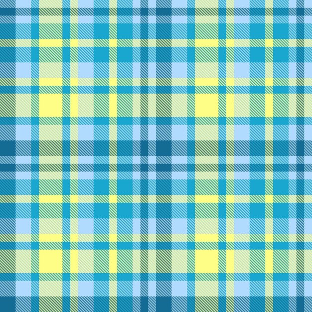 Vector de patrón textil de textura a cuadros sin costuras con un tartán de fondo de cuadros de tela