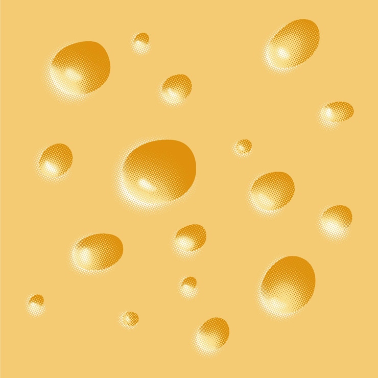 Vector vector de patrón de textura de queso transparente
