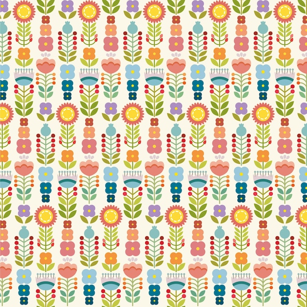 Vector patrón transparente con flores. Fondo floral.