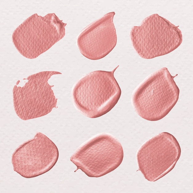 Vector de patrón de trazo de pintura rosa metalizado