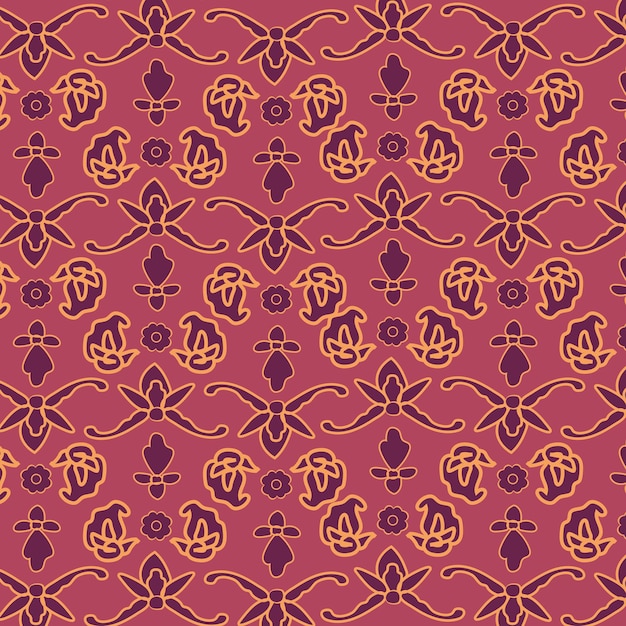 Vector de patrones de batik tradicional indonesio