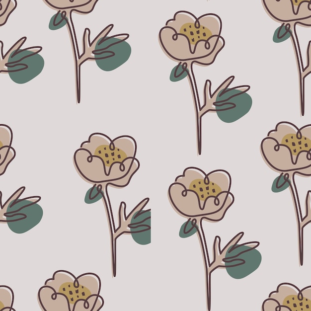 Vector de patrones sin costuras de arte floral