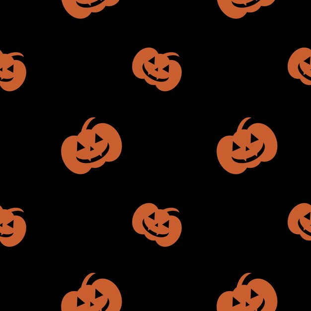 Vector de patrones sin fisuras de calabazas de Halloween