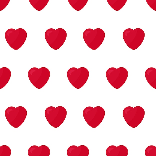 Vector de patrones sin fisuras de corazones de San Valentín para diseño de interiores de tela de papel tapiz