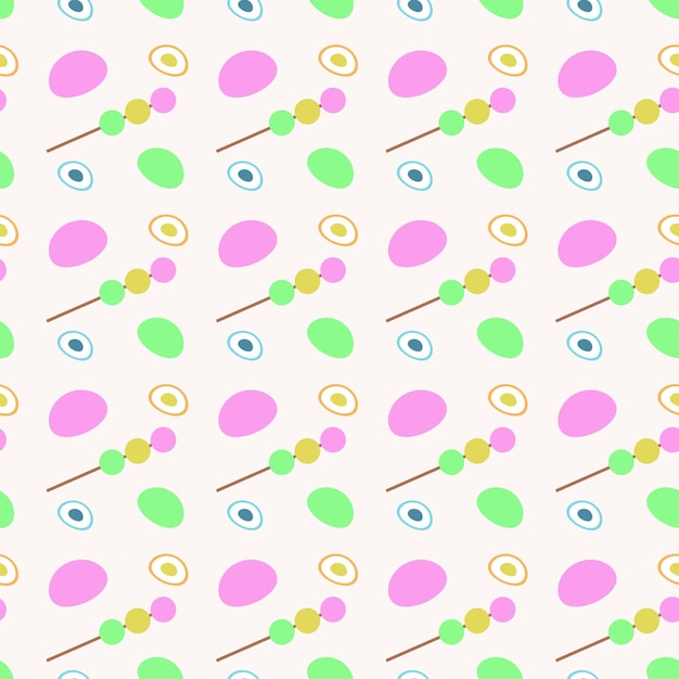 Vector de patrones sin fisuras de dango y mochi