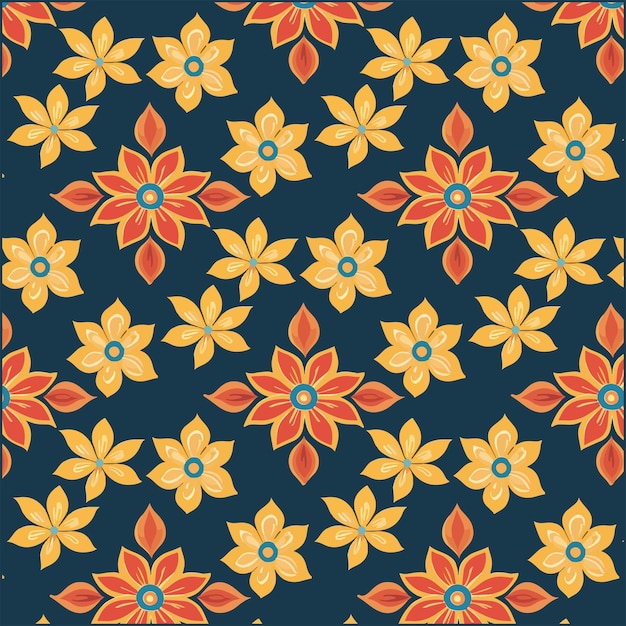 vector de patrones sin fisuras de flor