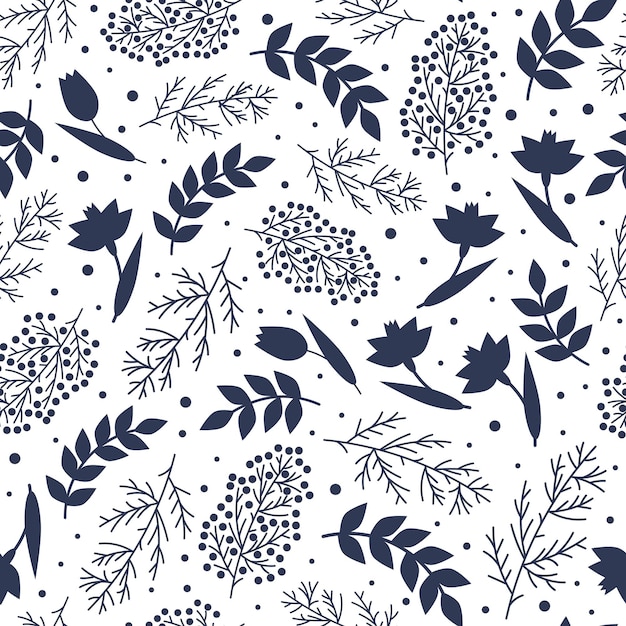 Vector de patrones sin fisuras florales vintage