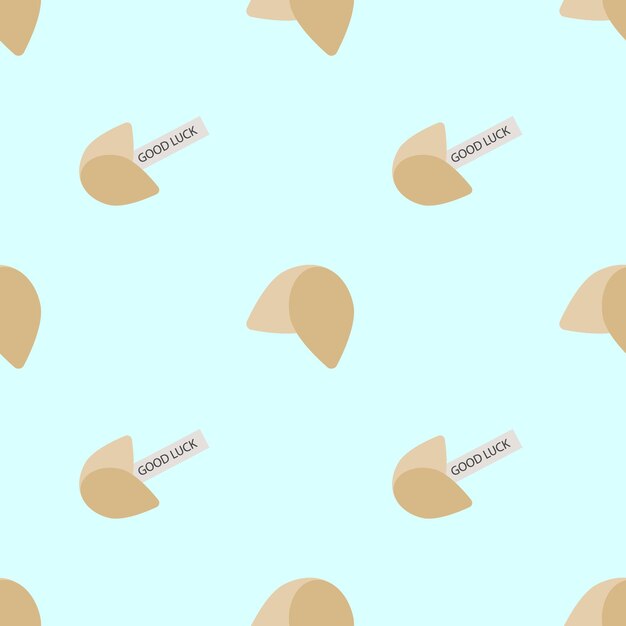 Vector de patrones sin fisuras de galleta de la fortuna