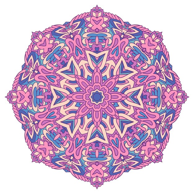 Vector de patrones sin fisuras geometría tribal étnica psicodélico colorfu mandala colores de moda