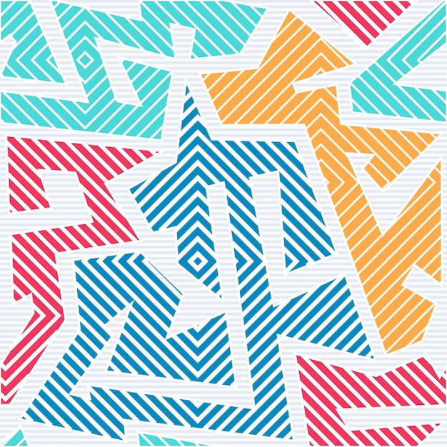 Vector de patrones sin fisuras geométricos coloreados 10