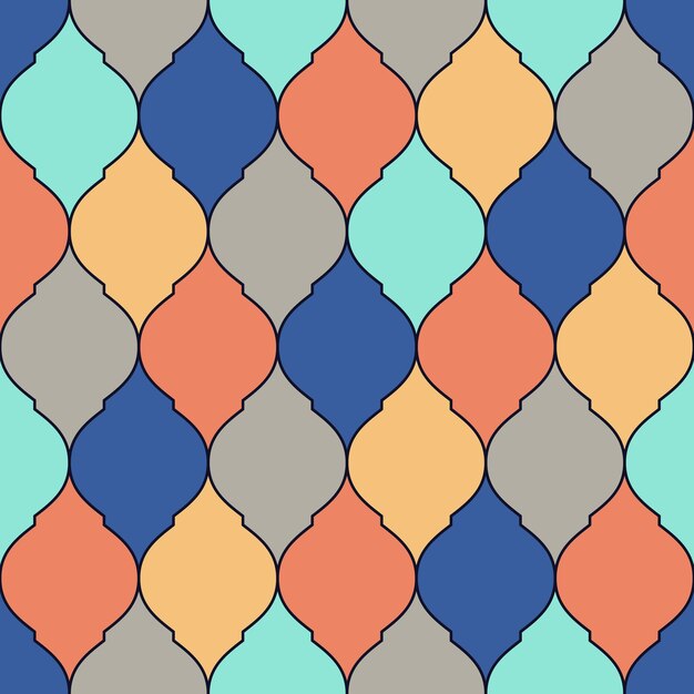 Vector de patrones sin fisuras geométricos coloridos