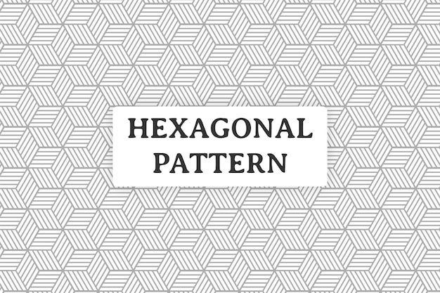 Vector de patrones sin fisuras gris hexagonal