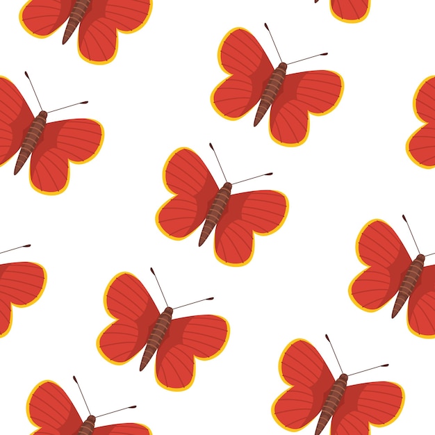 Vector de patrones sin fisuras de mariposa fondo de mariposas de verano