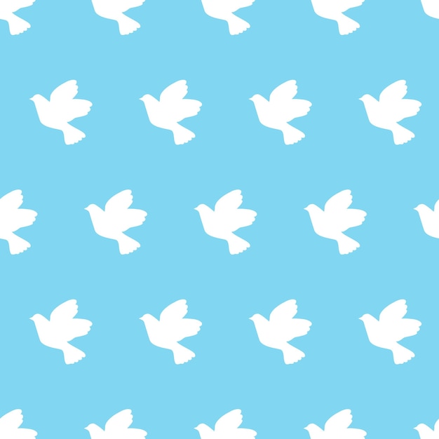 Vector de patrones sin fisuras de palomas blancas