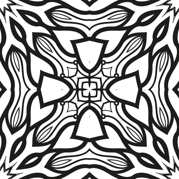 vector de patrones sin fisuras. Patrón sin fisuras de estilo mandala y elementos decorativos vintage