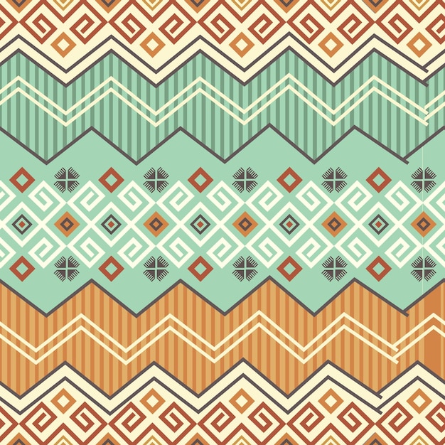 Vector de patrones geométricos sin costuras tribales aztecas