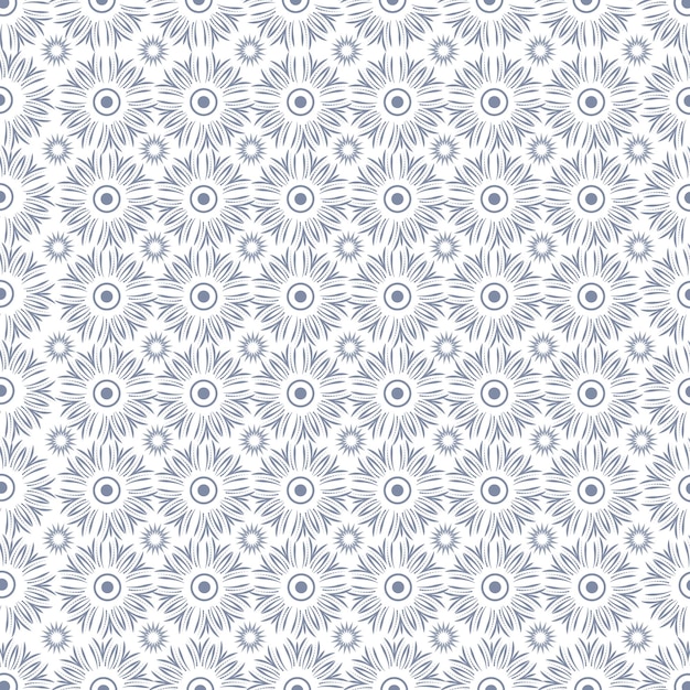 Vector de patrones geométricos de mandala de flores en la ilustración
