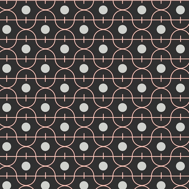 Vector de patrones geométricos redondos sin costuras