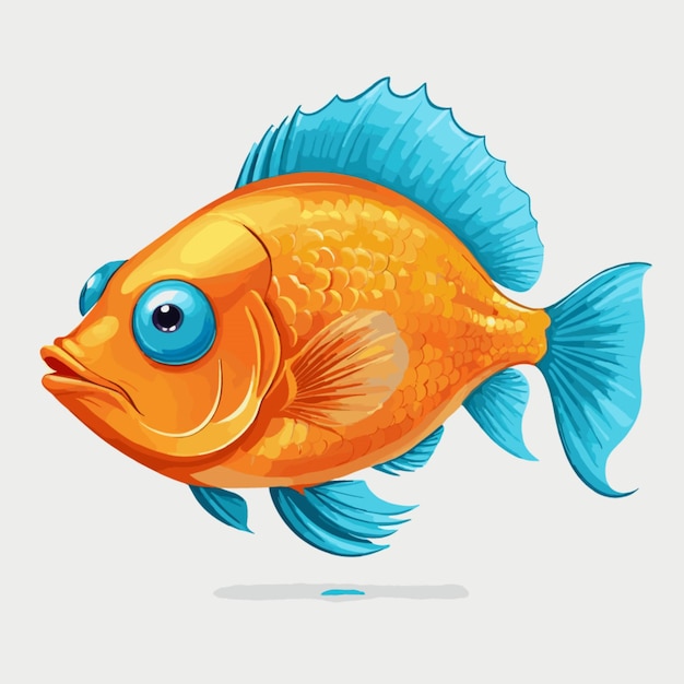 Vector vector de peces sobre un fondo blanco