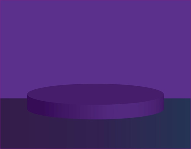 vector de pedestal de producto oval cyberpunk