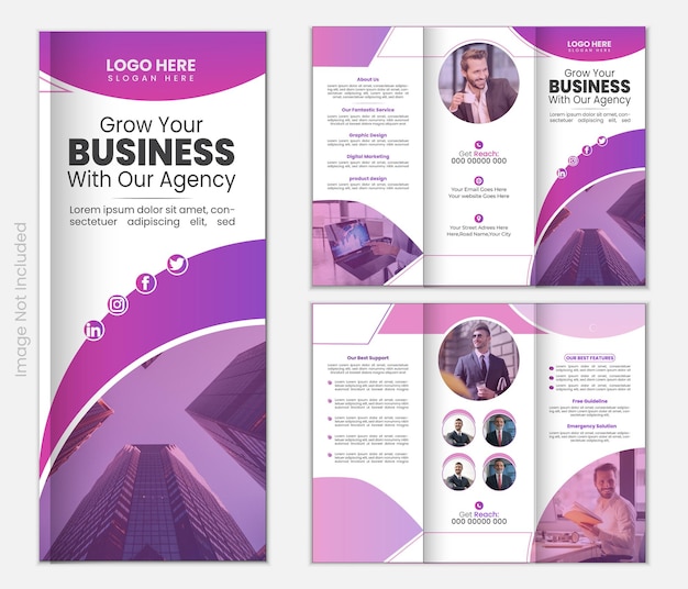 Vector perfil de la empresa diseño de folleto diseño creativo de folleto