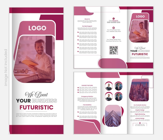 Vector perfil de la empresa diseño de folleto diseño creativo de folleto