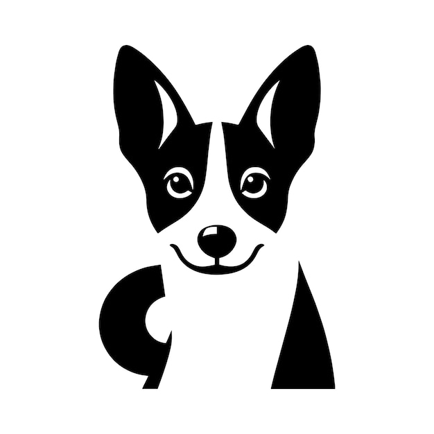 Vector de perro basenji