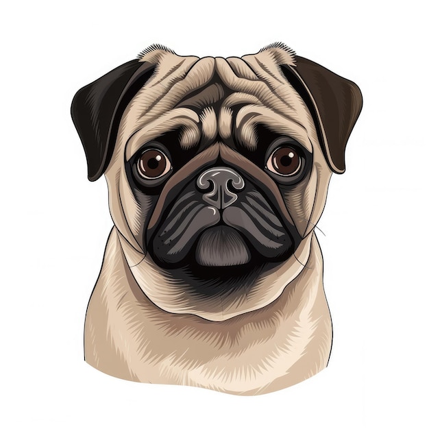 Vector vector de perro pug