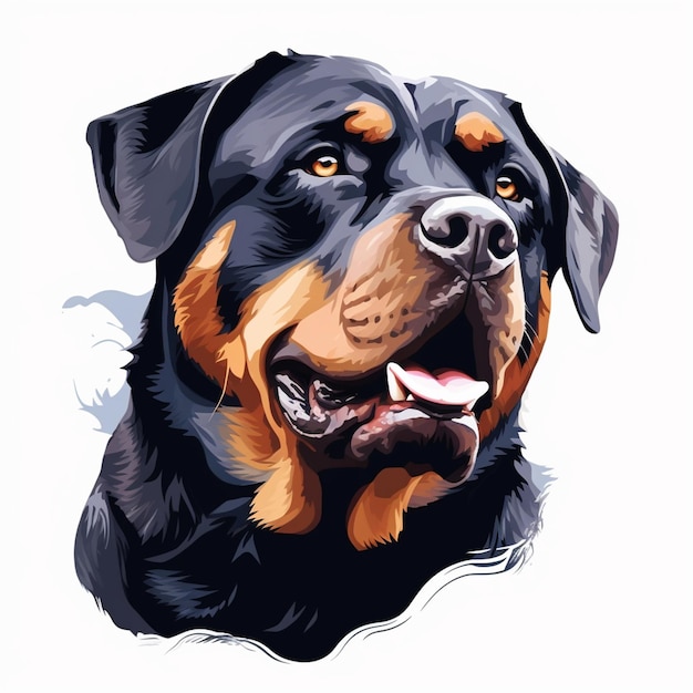 Vector vector de perro rottweiler