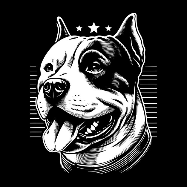 Vector de perros de la especie American Pit Bull Terrier