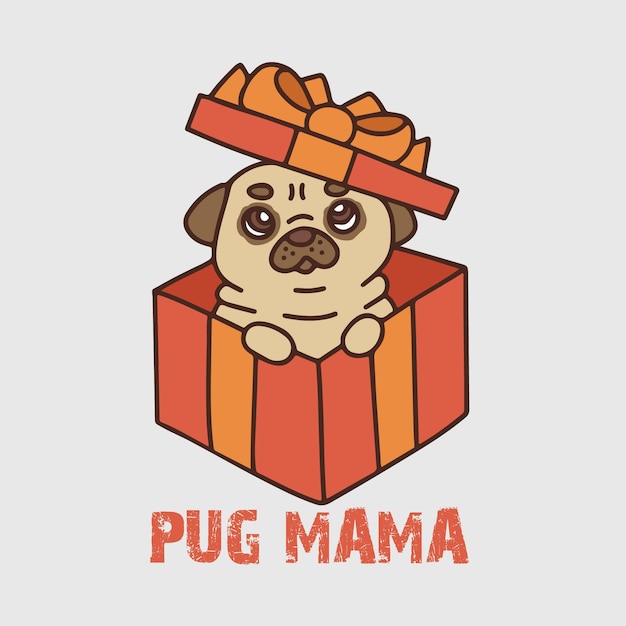 Vector vector de perros y pugs diseño de camisetas de perros ilustraciones de perros pugs divertidos camiseta de perros