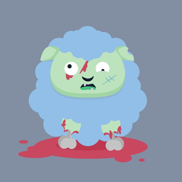 Vector de personaje zombie