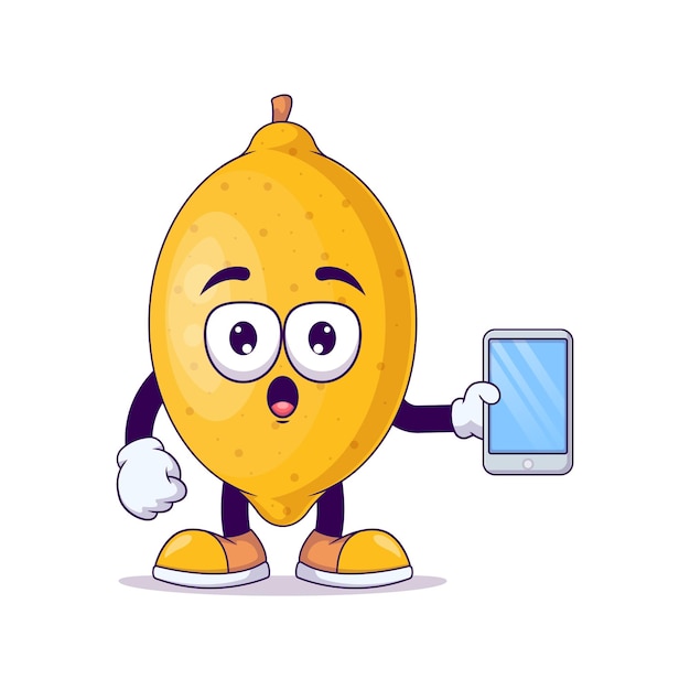 Vector de personajes de las mascotas de dibujos animados de limón