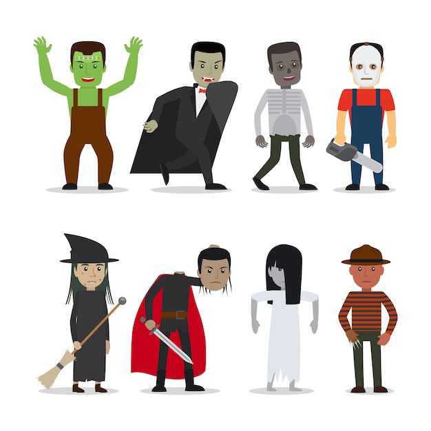 Vector vector de personajes de terror