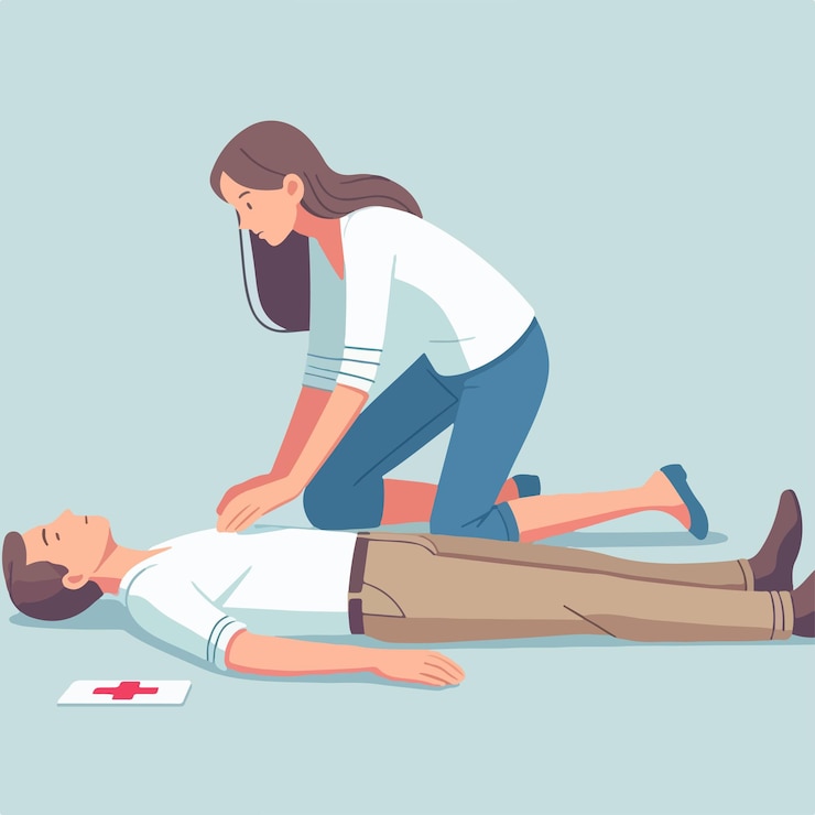 Vector vector del personal médico que ayuda a una persona inconsciente