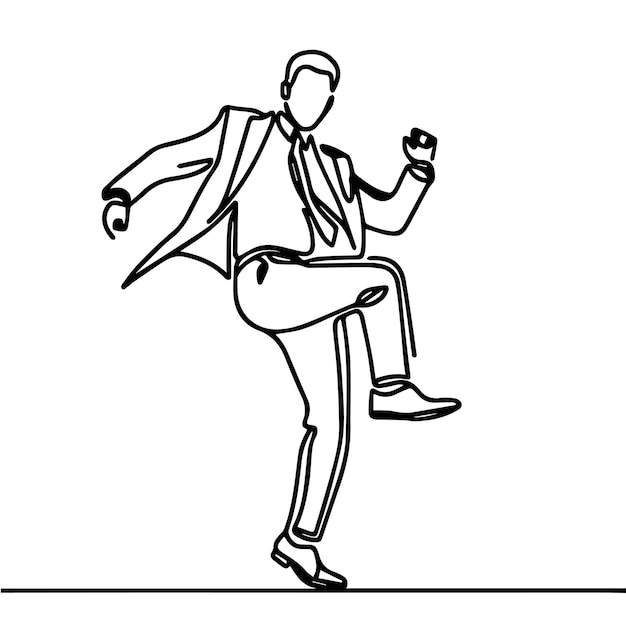 vector de personas bailando en un estilo de línea continua