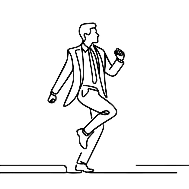 vector de personas bailando en un estilo de línea continua