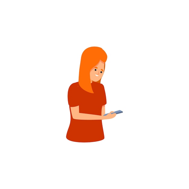 vector de personas con cuidado y ropa roja mano
