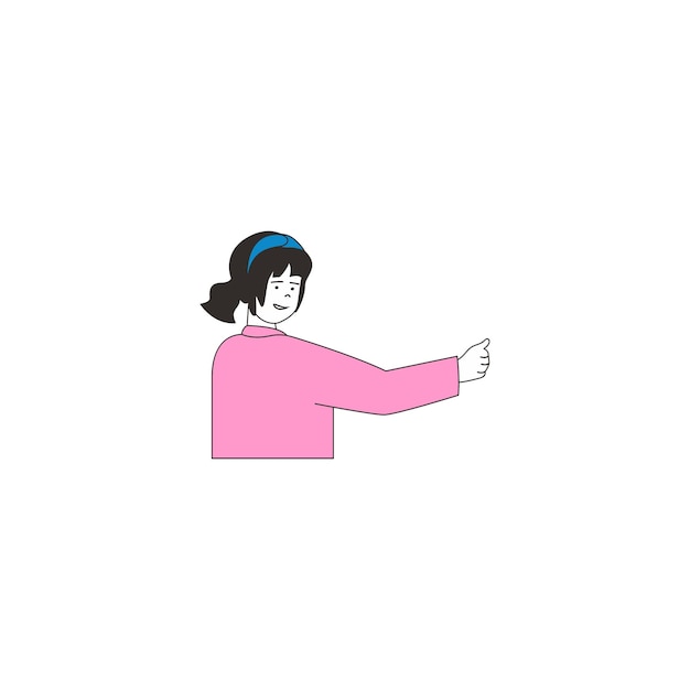 vector de personas con ropa rosa elementos de negocios