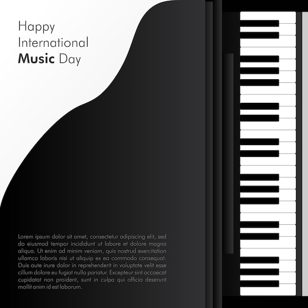 Vector vector de piano del día internacional de la música