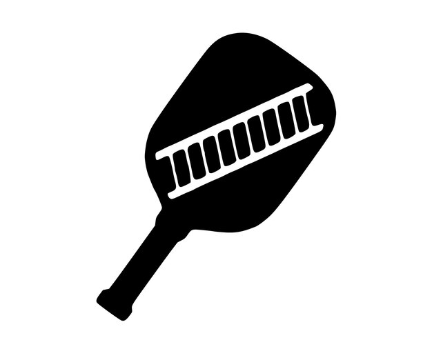 Vector Pickleball Paddles silueta Club de pickleball y iconos Ilustración vectorial icono plano