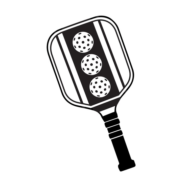 Vector vector pickleball silueta pickleball club e iconos ilustración vectorial