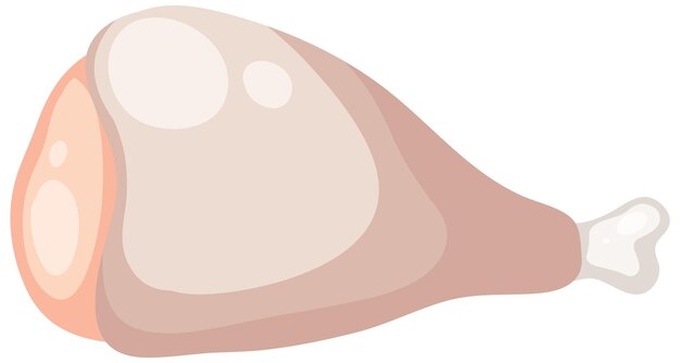 vector de pierna de pollo crudo
