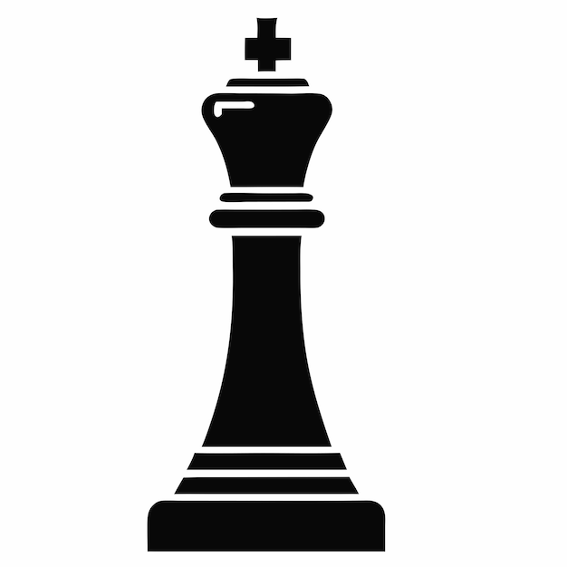 Vector de pieza de ajedrez de rey silueta de color negro