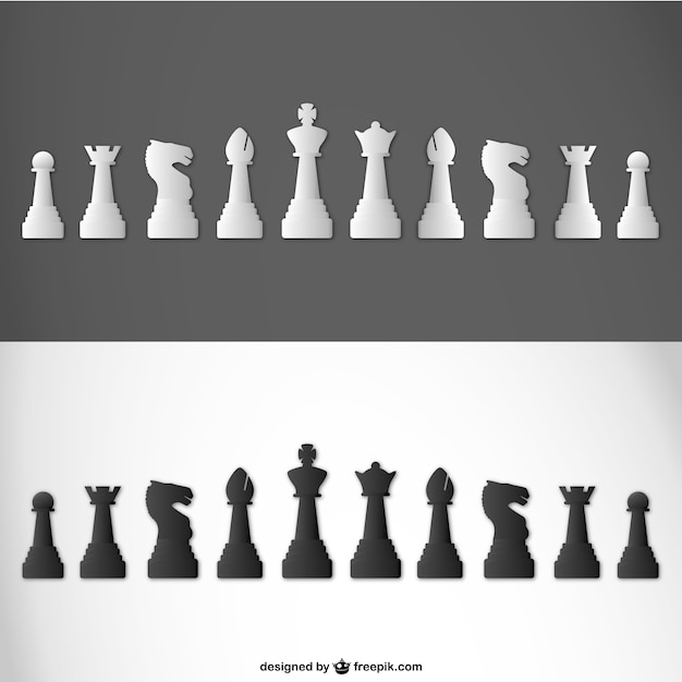 Vector vector piezas de ajedrez