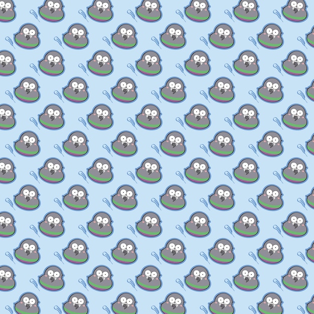 Vector_pigeon con papel de envoltura de plumas