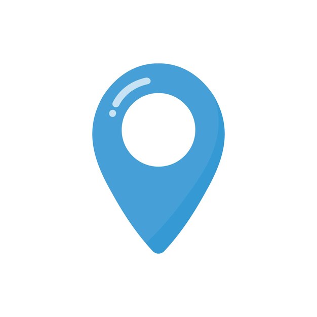 Vector de pin azul de mapa Puntero de ubicación para mapas digitales