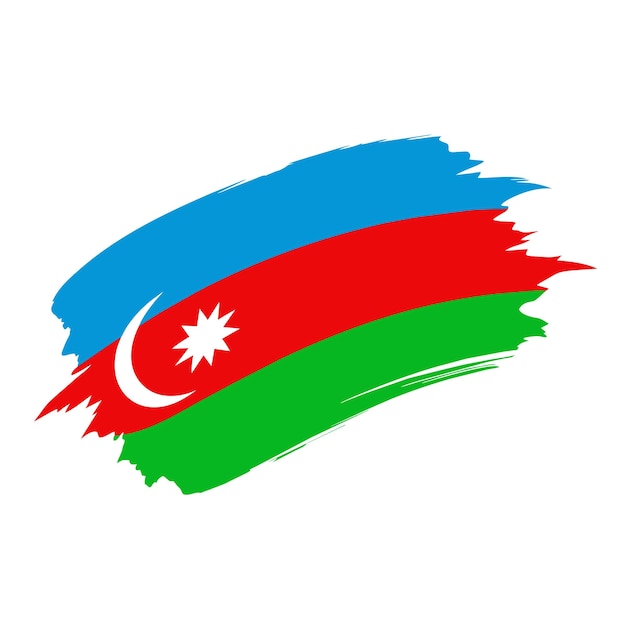 a Vector Pincel de la bandera nacional de Azerbaiyán